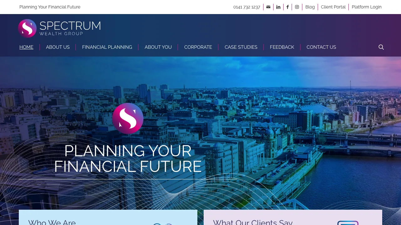 Spectrum Wealth Group website preview