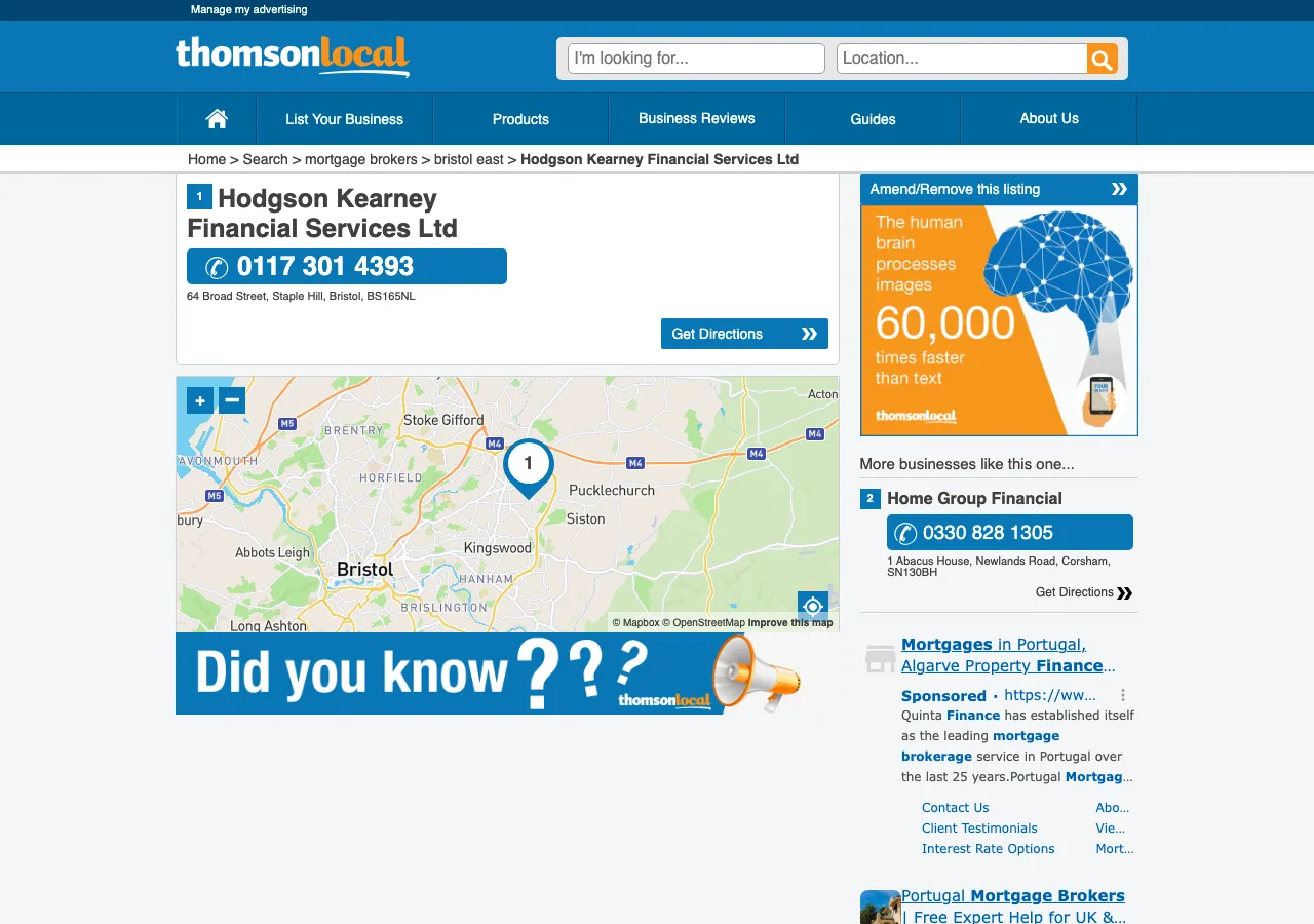 Hodgson Kearney Financial Services Ltd website preview