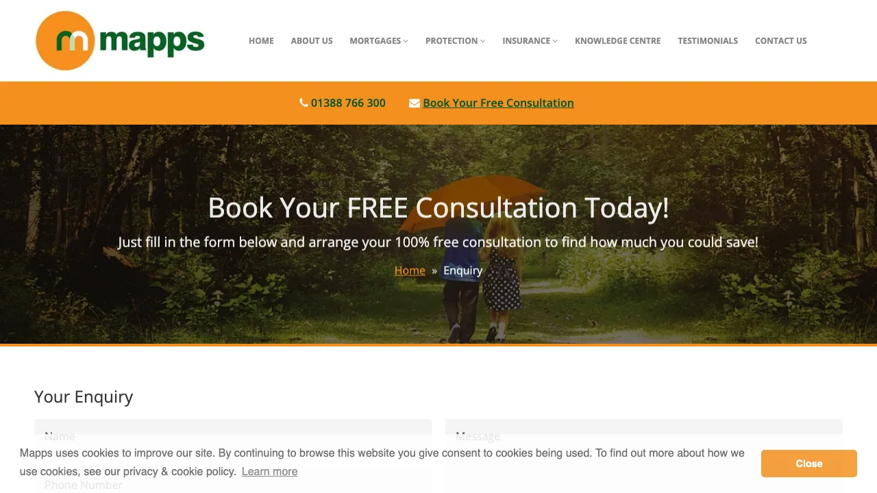 Mapp's Mortgage & Insurance Ltd. website preview