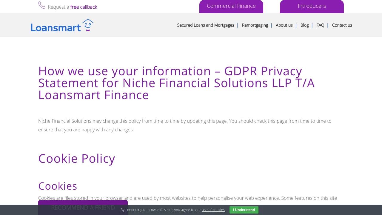 Loansmart website preview