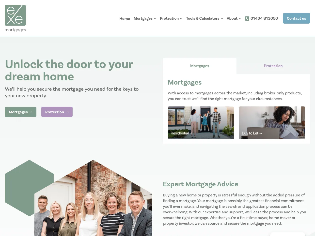 Exe Mortgages website preview