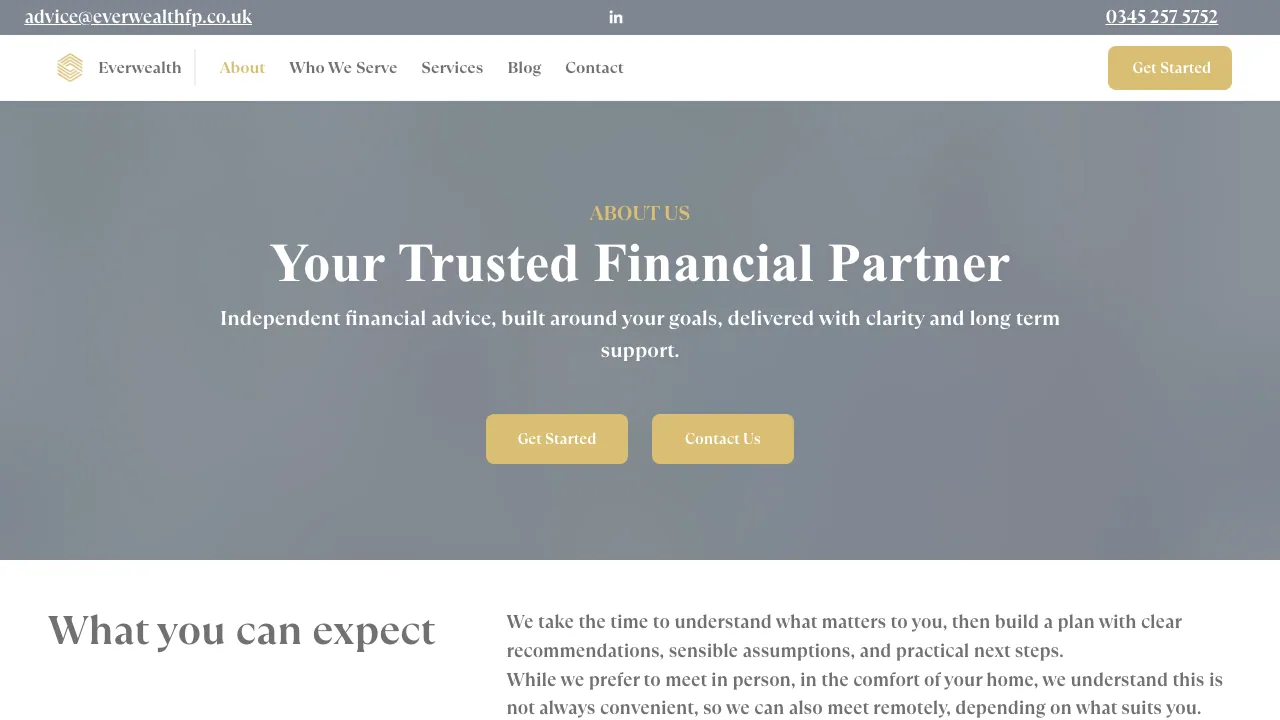Ipswich Financial Adviser website preview