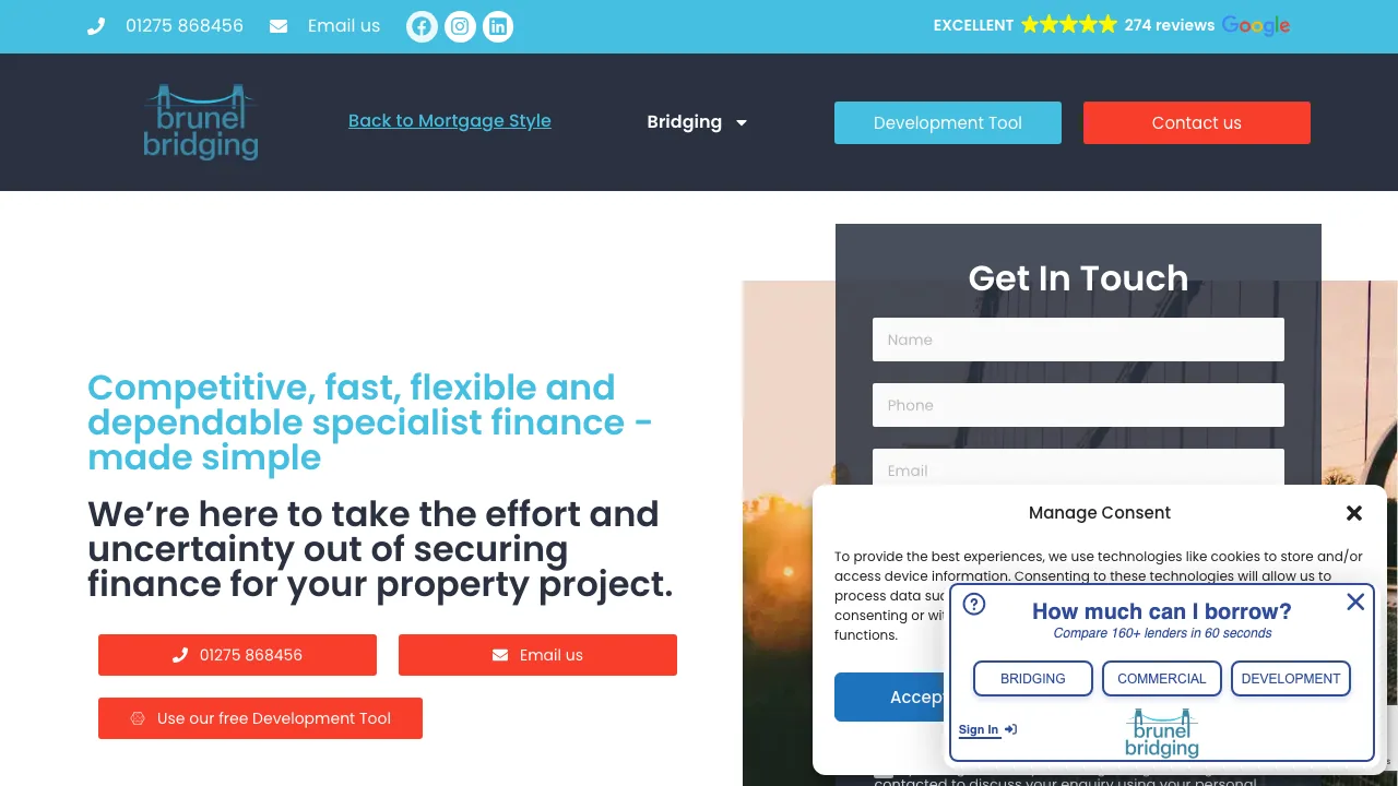 Brunel Bridging website preview