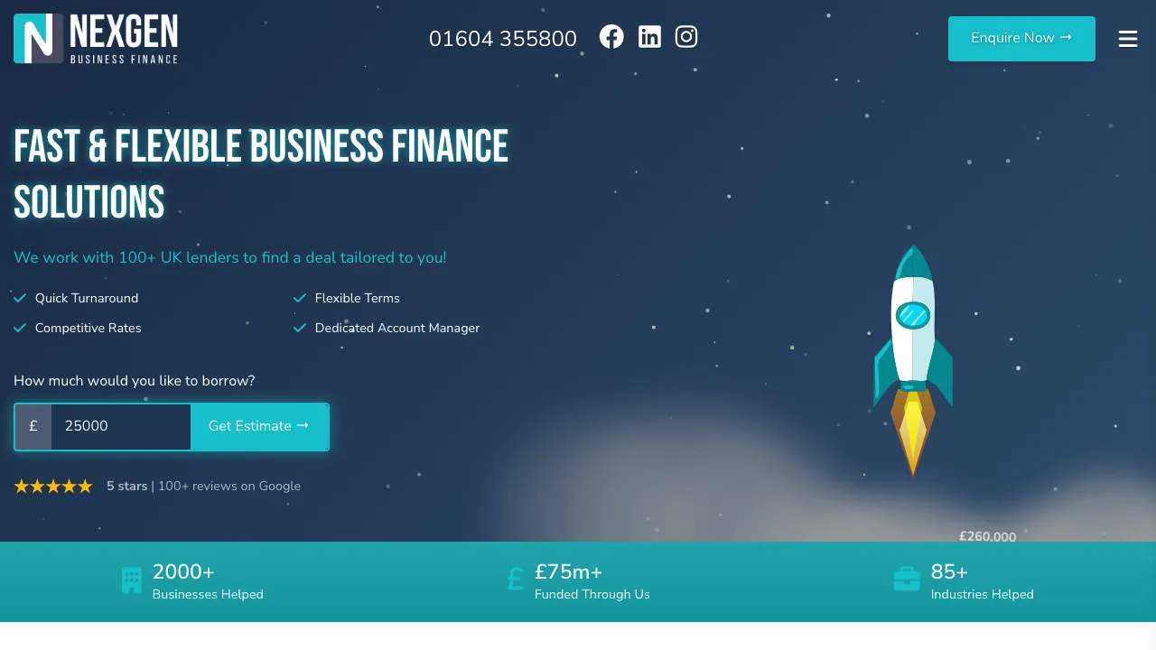 NexGen Business Finance website preview