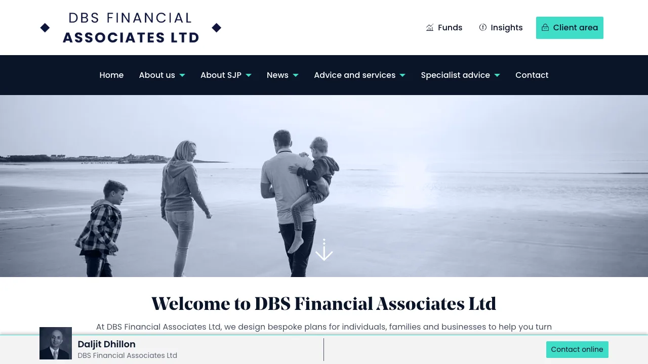 DBS Financial Associates ltd website preview