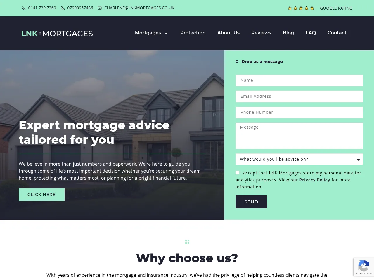 LNK Mortgages website preview