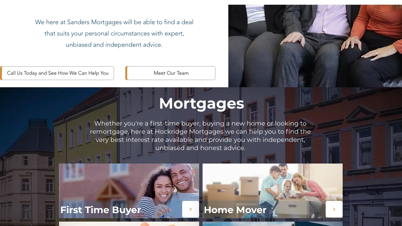 Sanders Mortgage & Insurance Specialists website preview