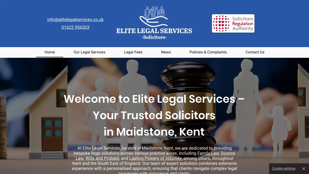 Elite Legal Services website preview