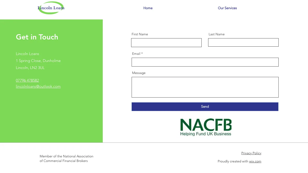 Lincoln Loans website preview
