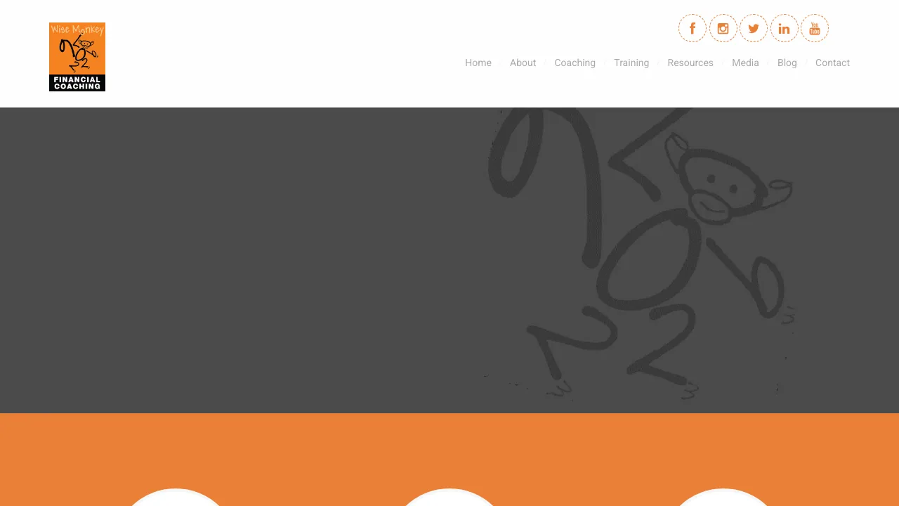 Wise Monkey Financial Coaching website preview