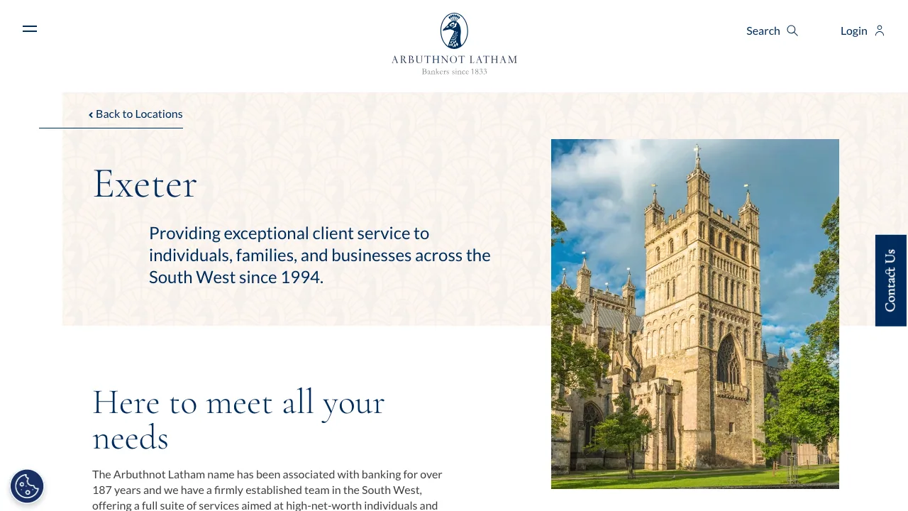 Arbuthnot Latham - Exeter website preview