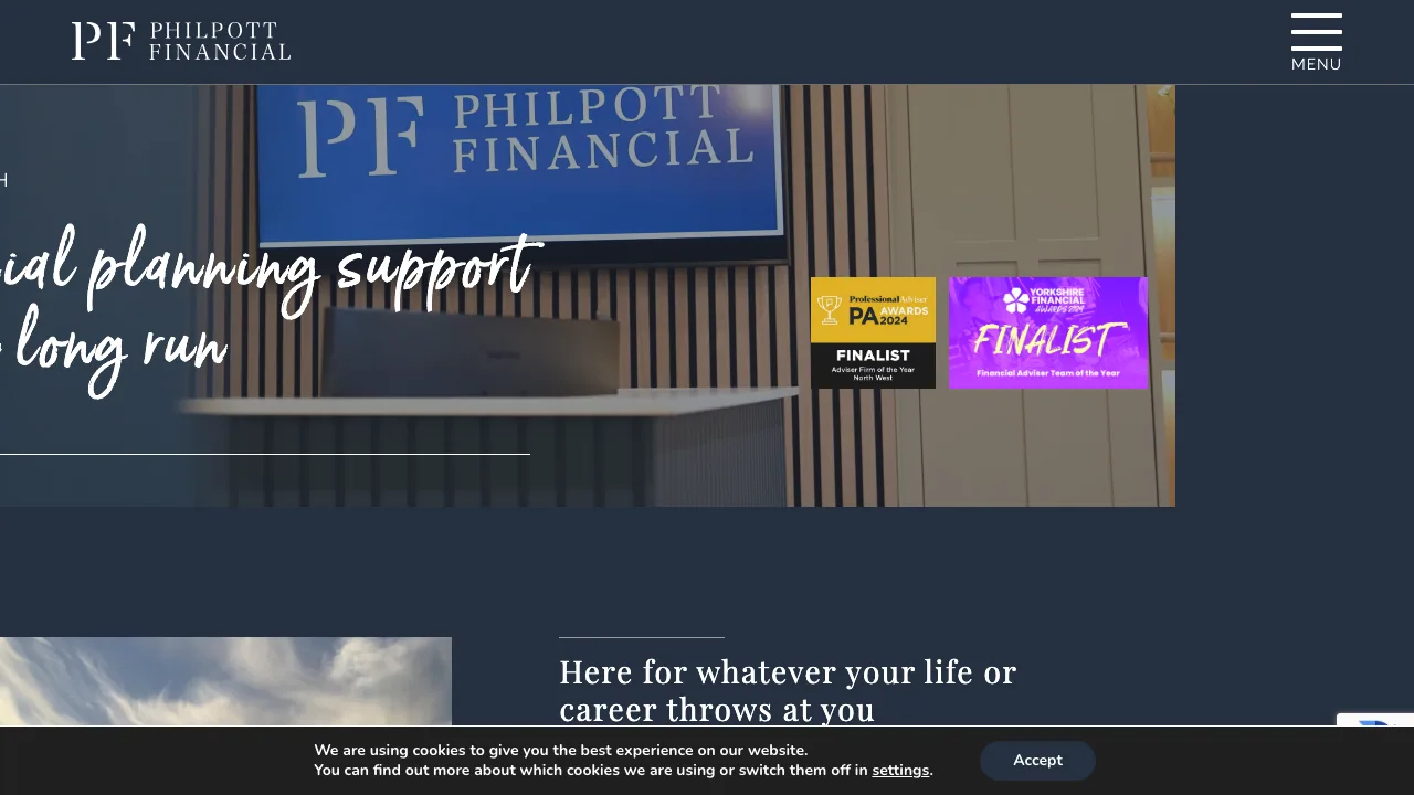 Philpott Financial website preview