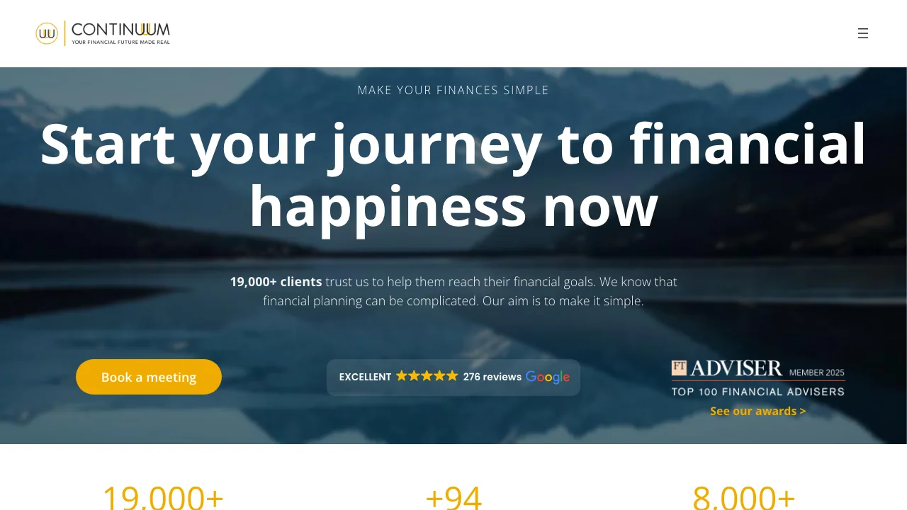 Continuum (Financial Services) LLP website preview