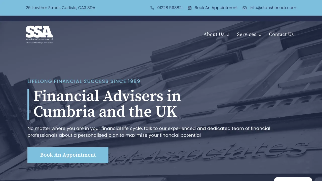 Stan Sherlock Associates Ltd website preview