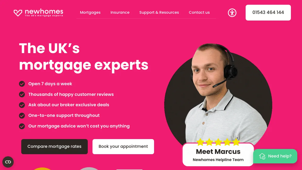 New Homes Mortgage Services website preview