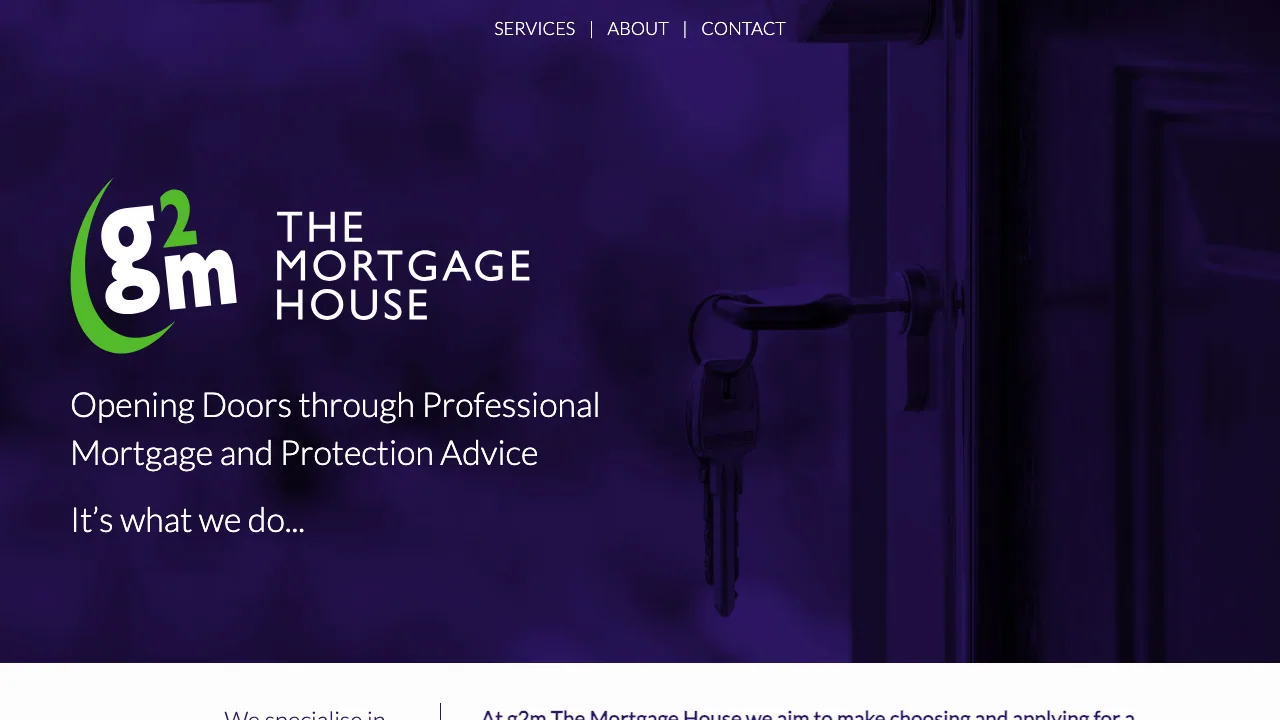 g2m The Mortgage House website preview