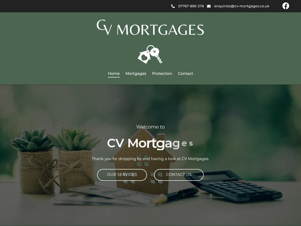 CV Mortgages website preview