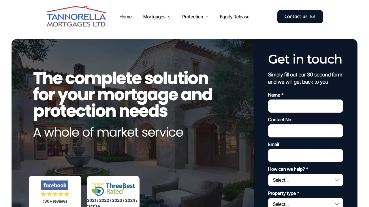 Tannorella Mortgages Ltd website preview