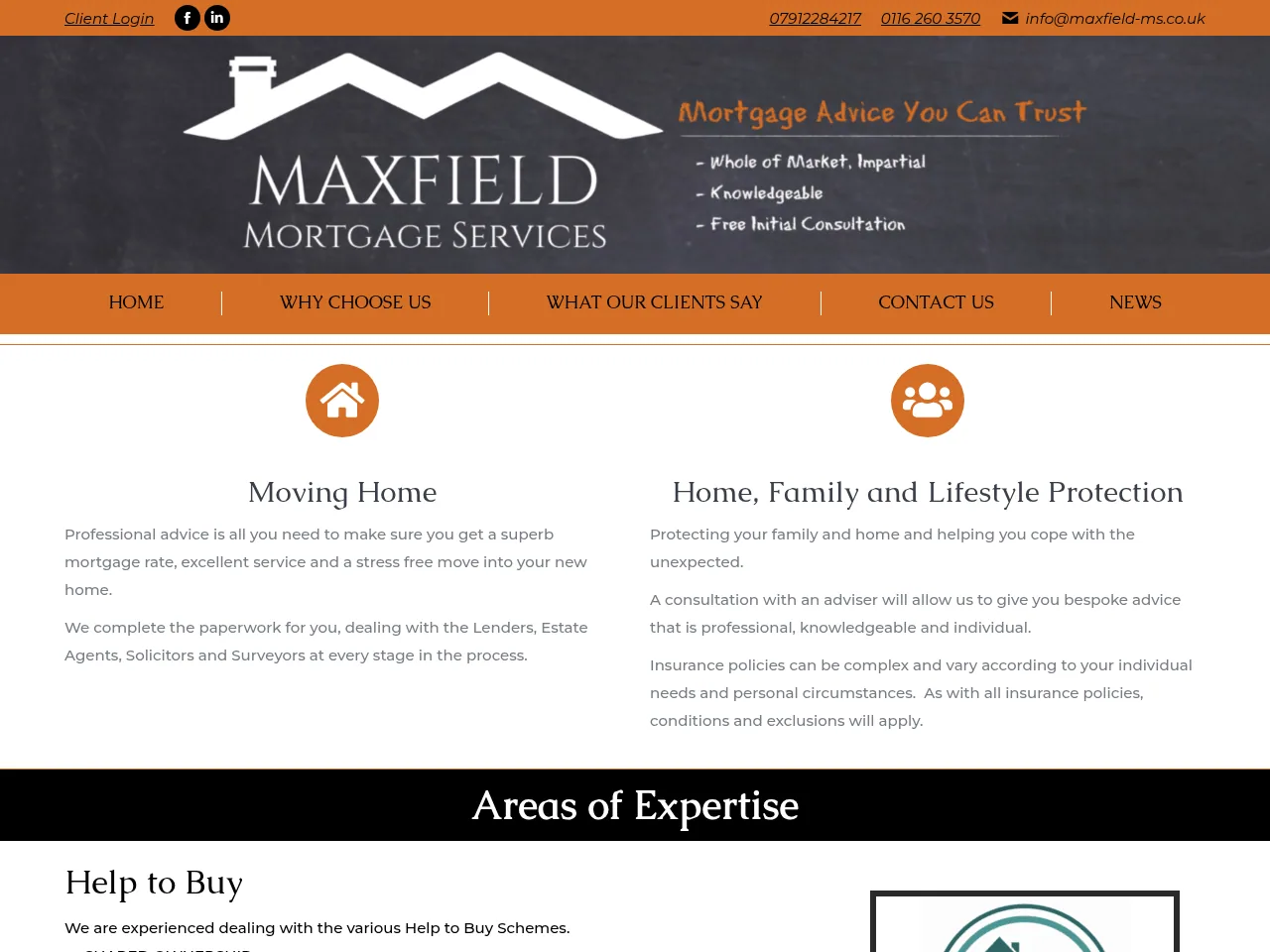Maxfield Mortgage Services website preview