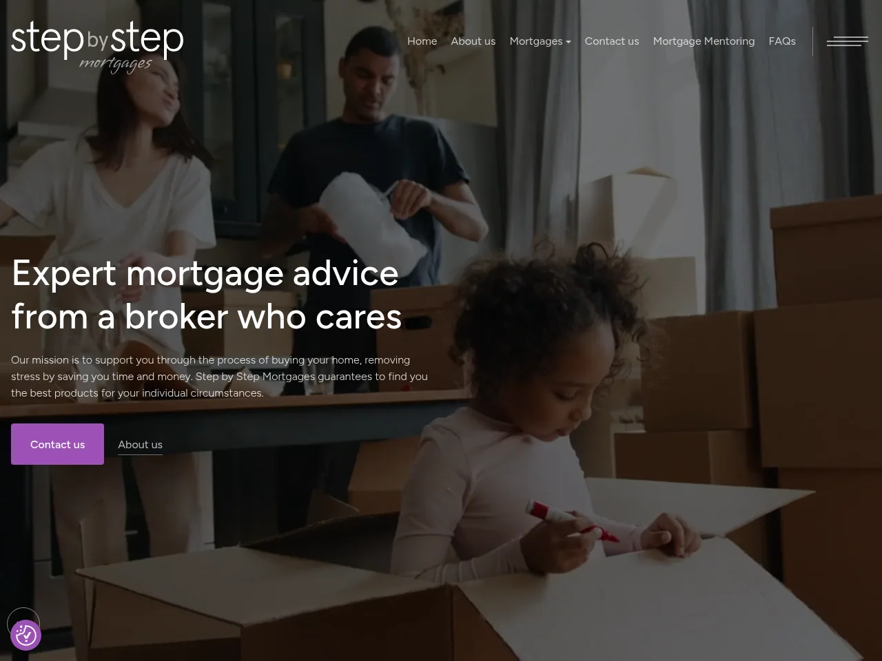Step by Step Mortgages website preview