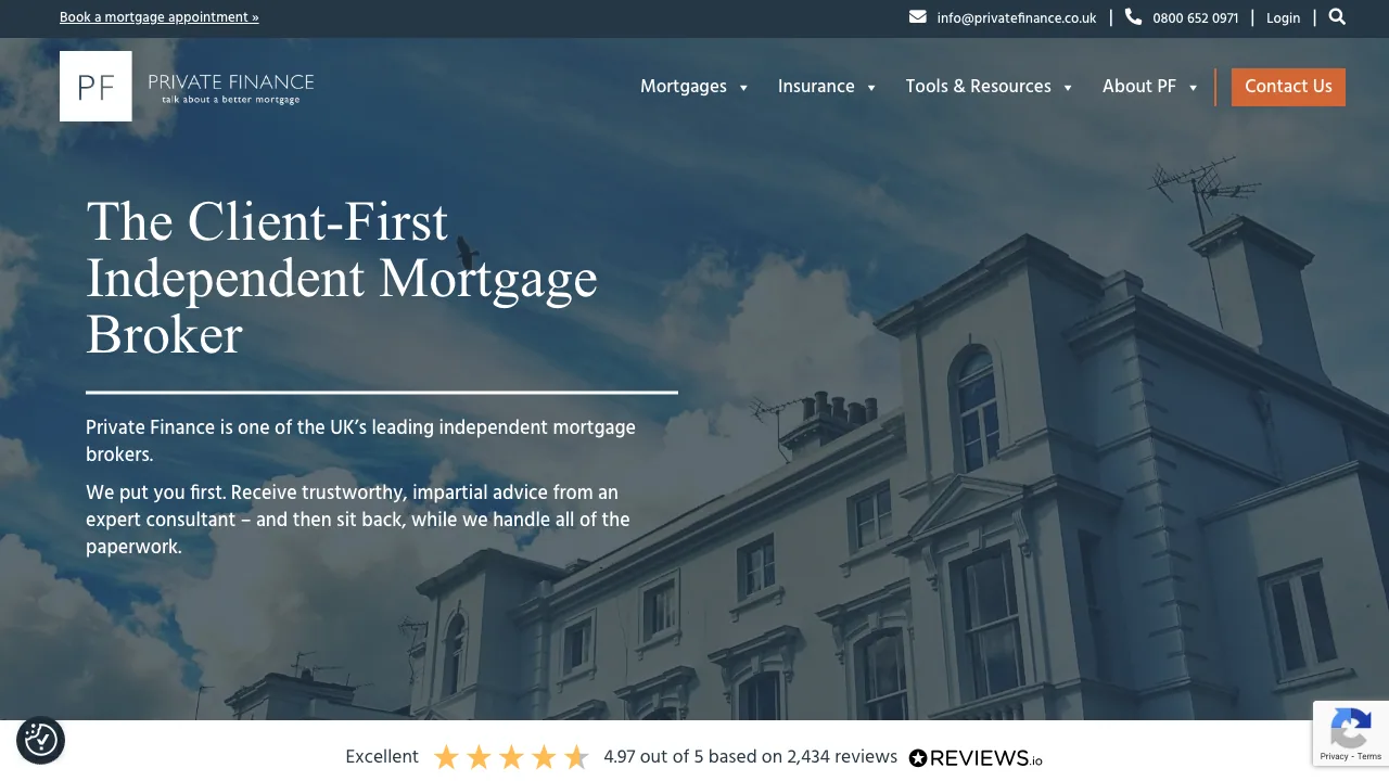 Private Finance Ltd website preview