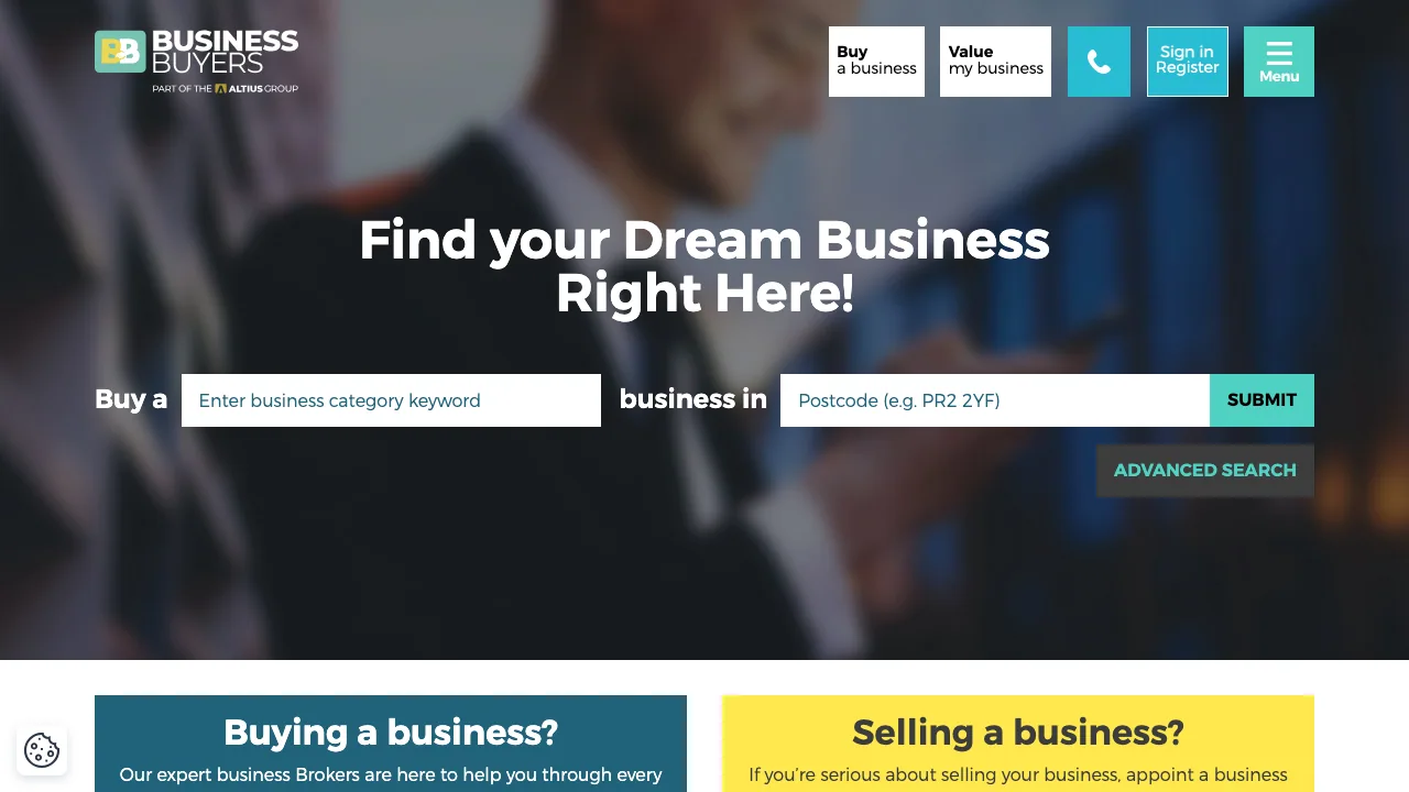 BusinessBuyers.co.uk website preview
