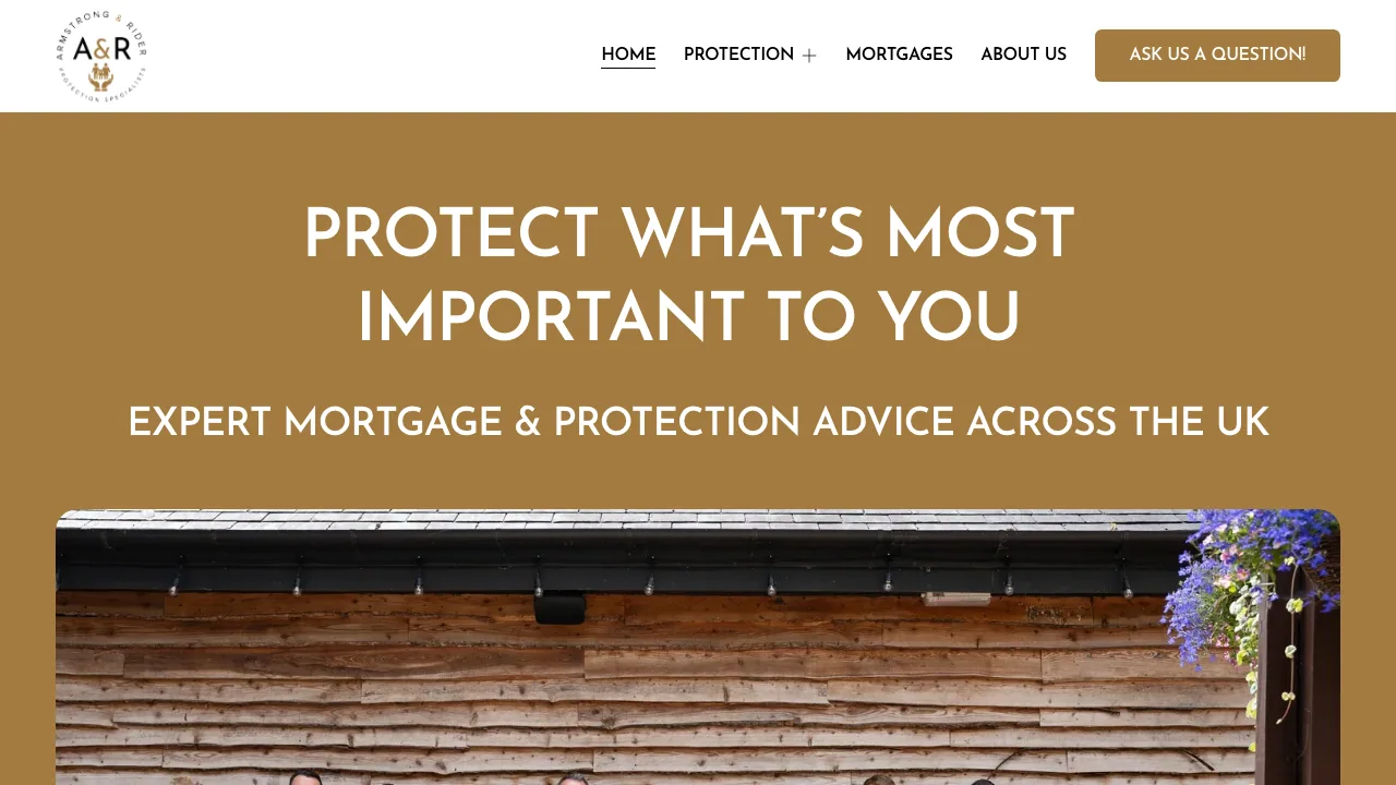 A and R Protection Specialists website preview