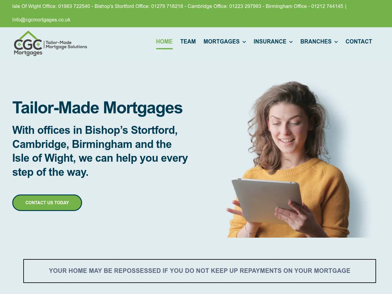 CGC Mortgages website preview