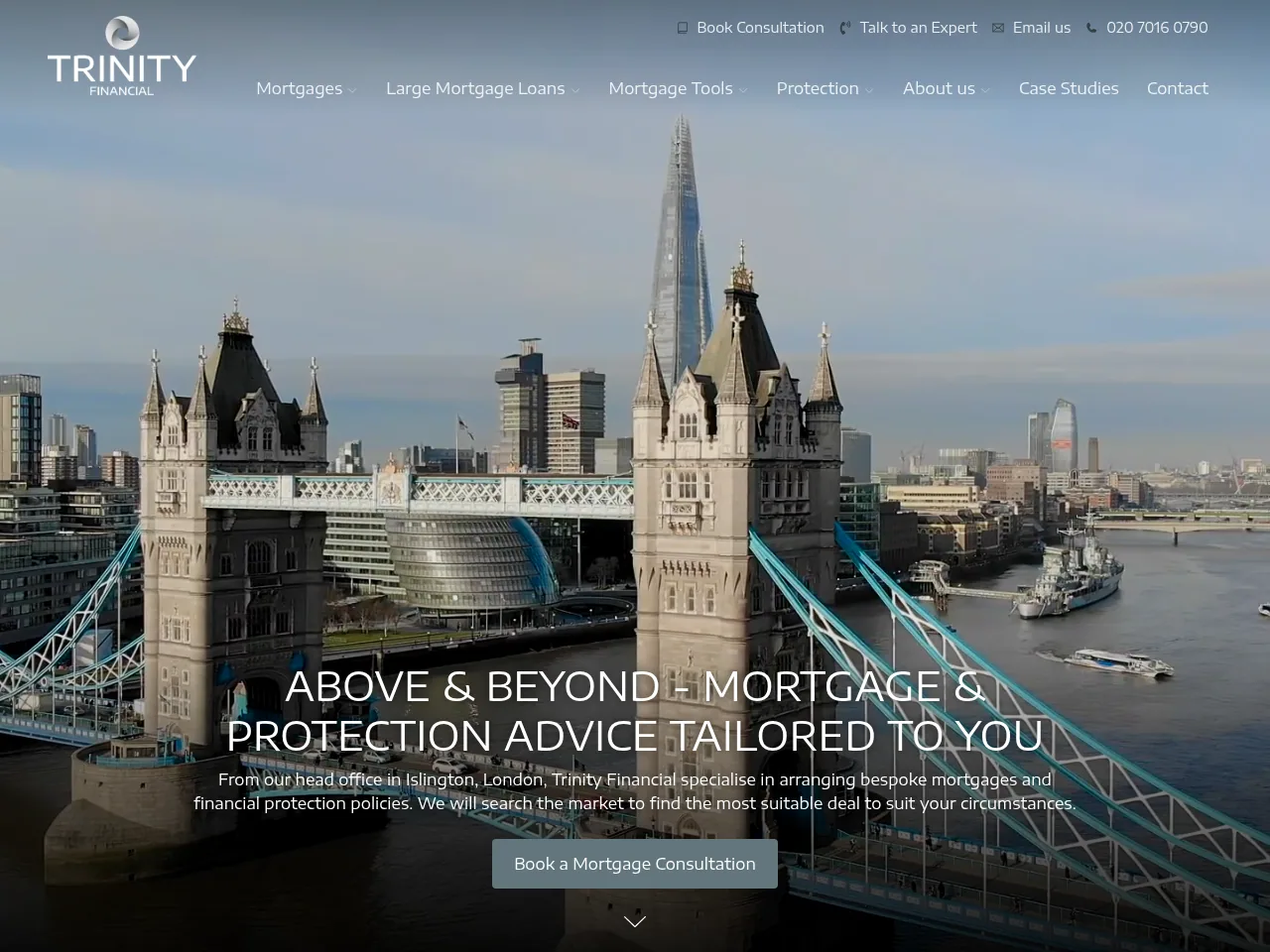 Trinity Financial website preview