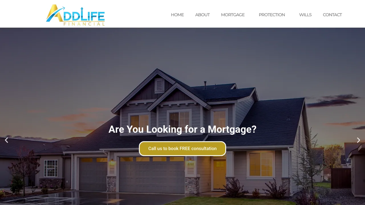 Addlife Financial LTD website preview