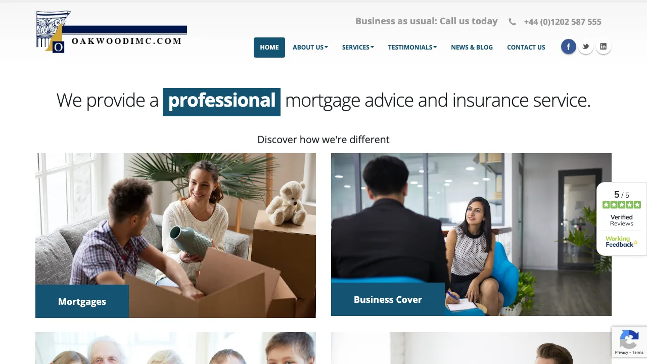 Oakwood Independent Mortgage Consultant website preview