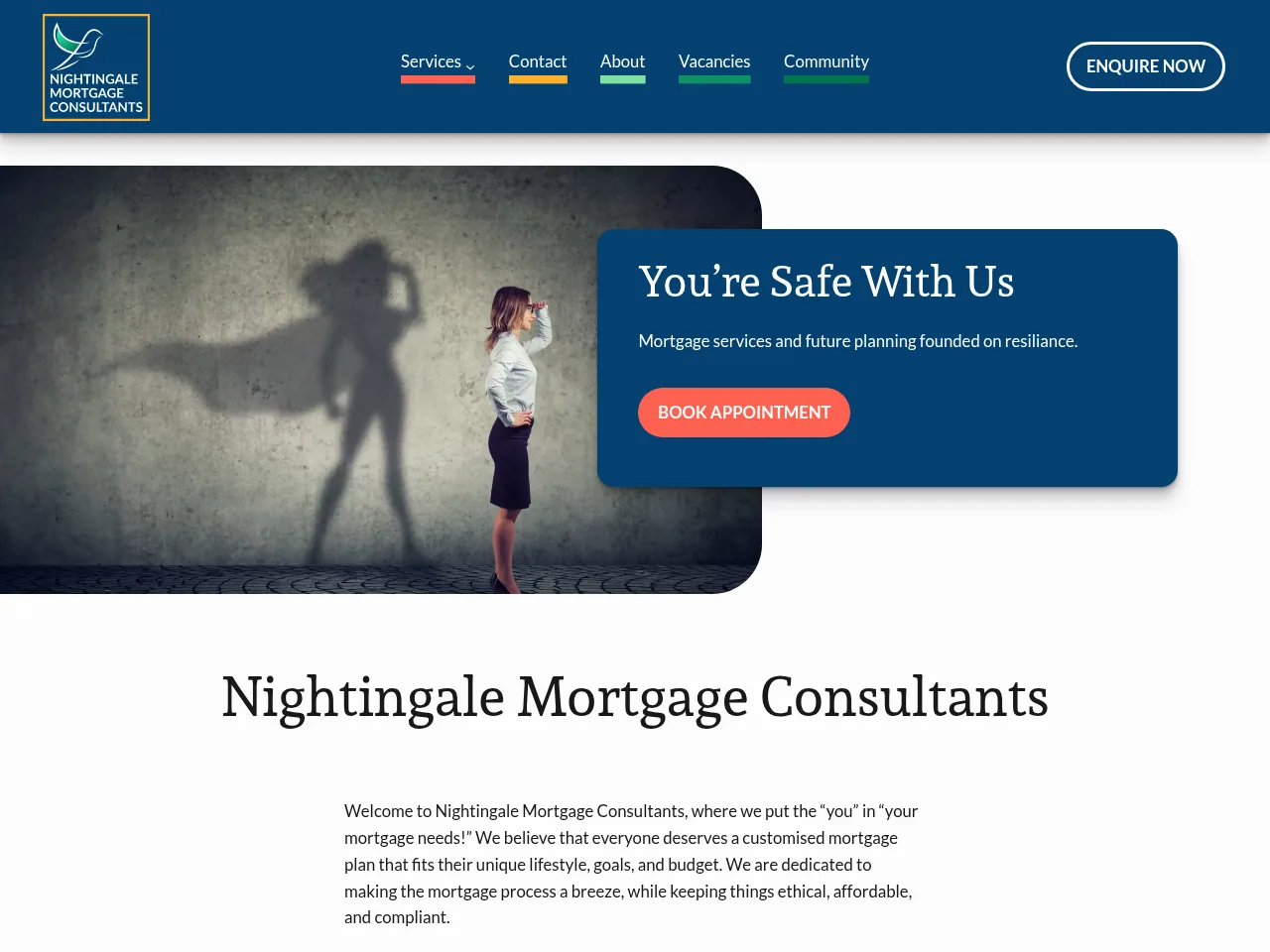 Nightingale Mortgage Consultants website preview