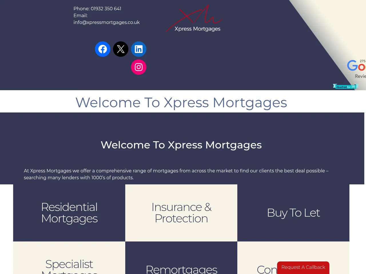 Xpress Mortgages website preview