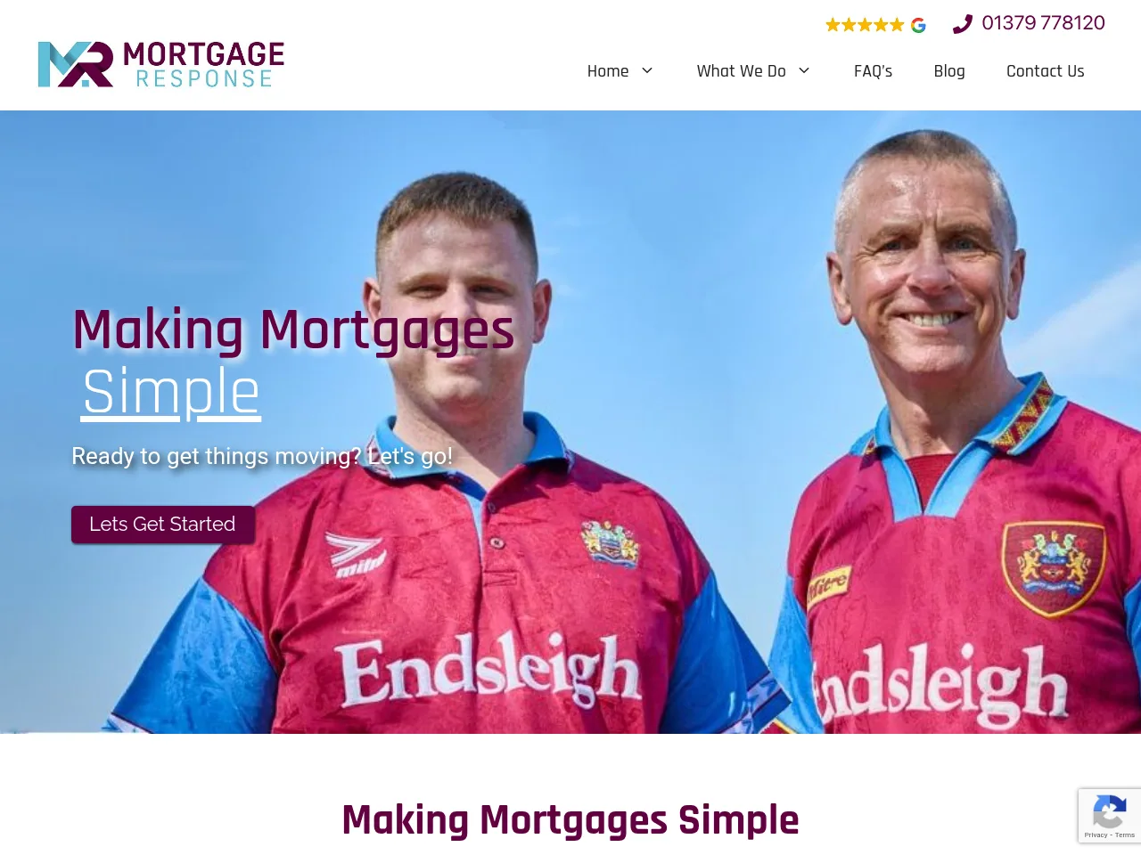 Mortgage Response website preview