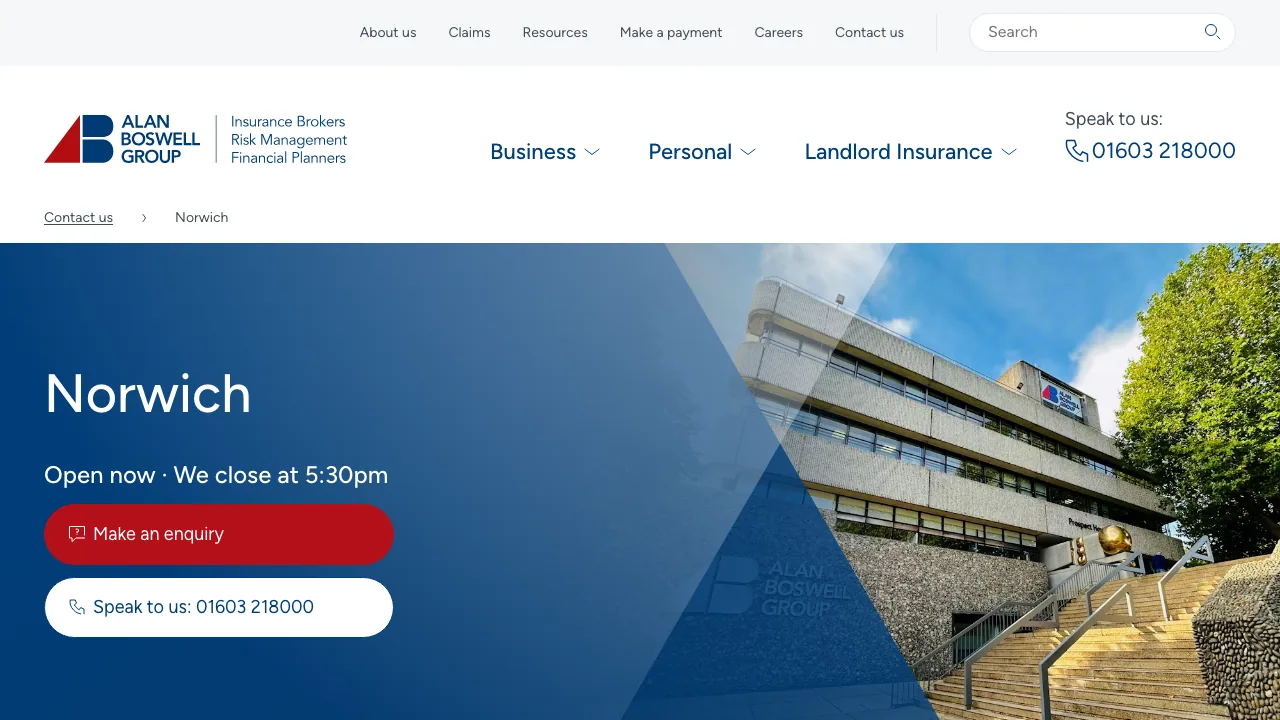 Alan Boswell Group website preview