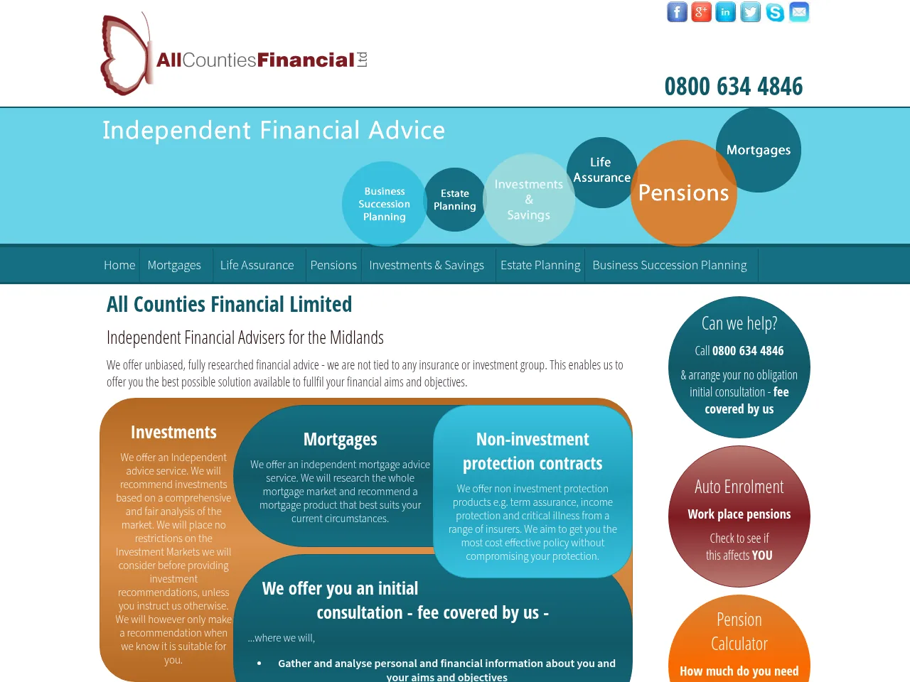 All Counties Financial website preview