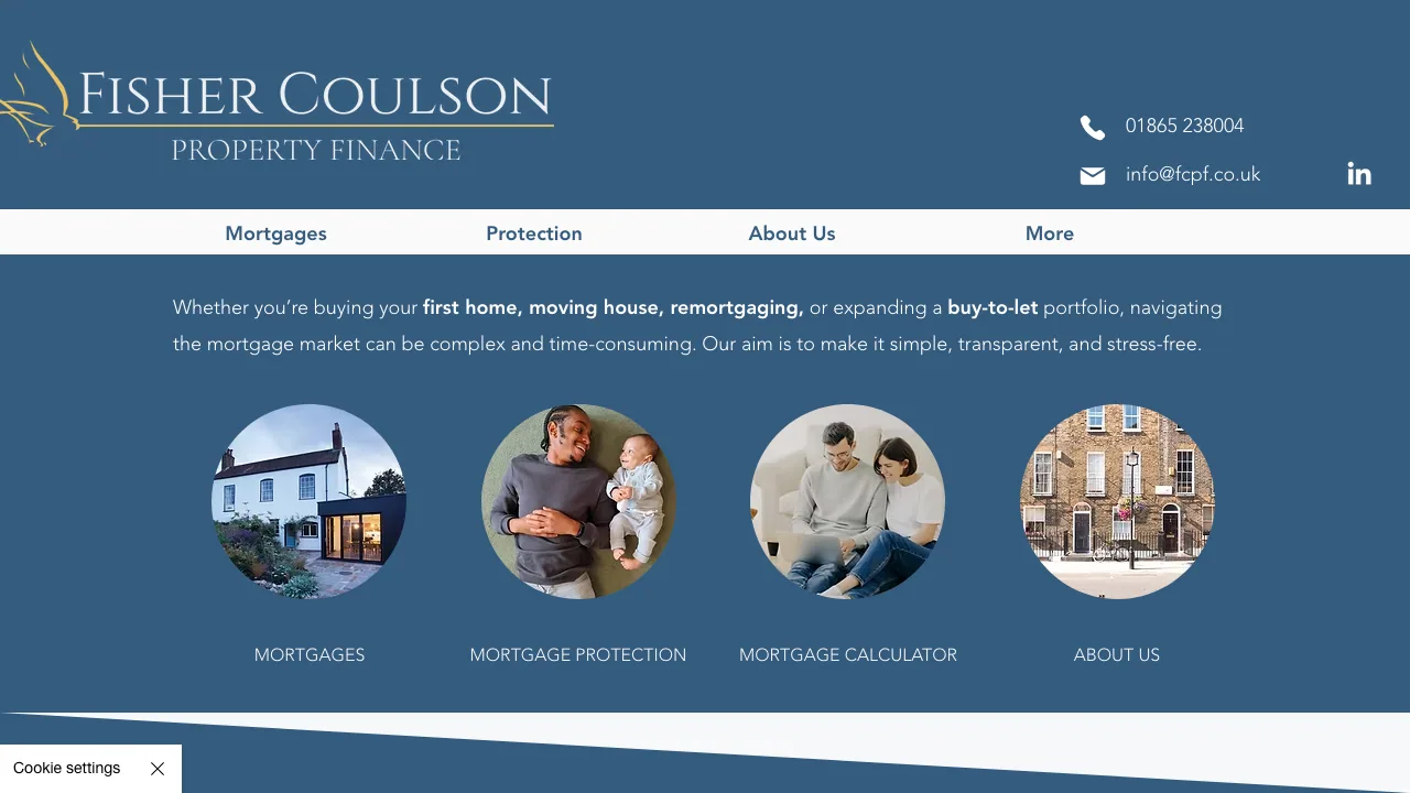 Fisher Coulson Property Finance website preview