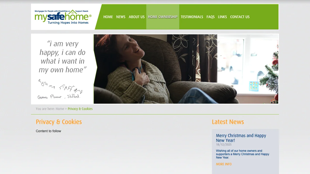 MySafeHome Limited website preview