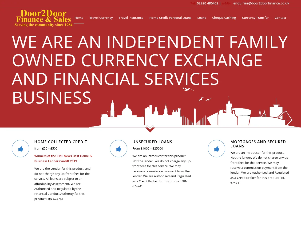 Door2Door Finance website preview
