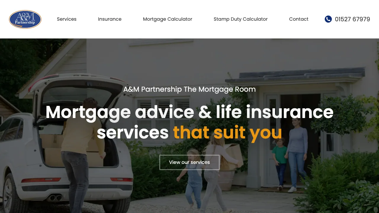 A & M Partnership The Mortgage Room website preview