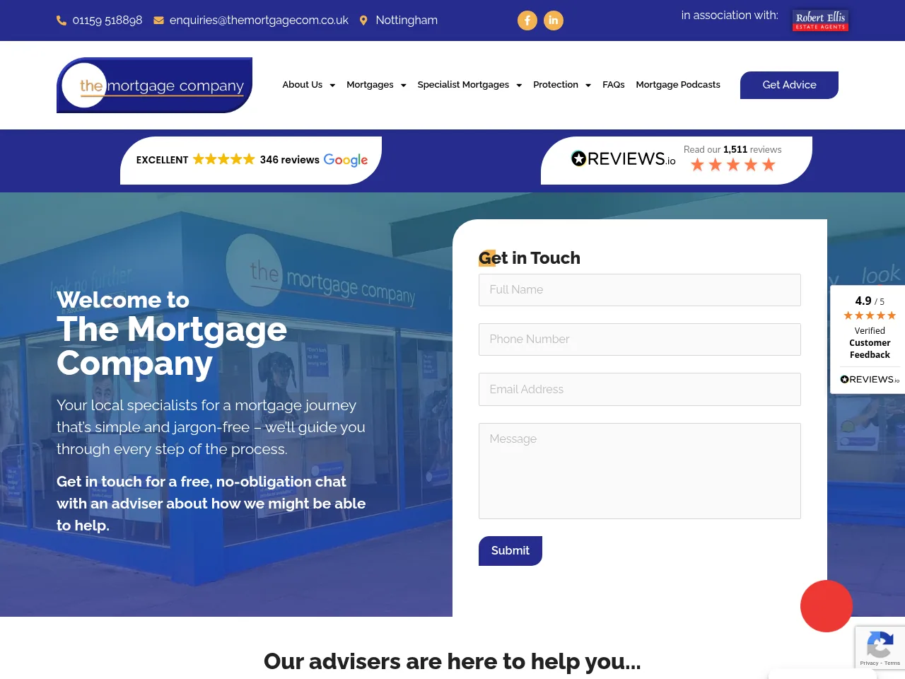 The Mortgage Company website preview