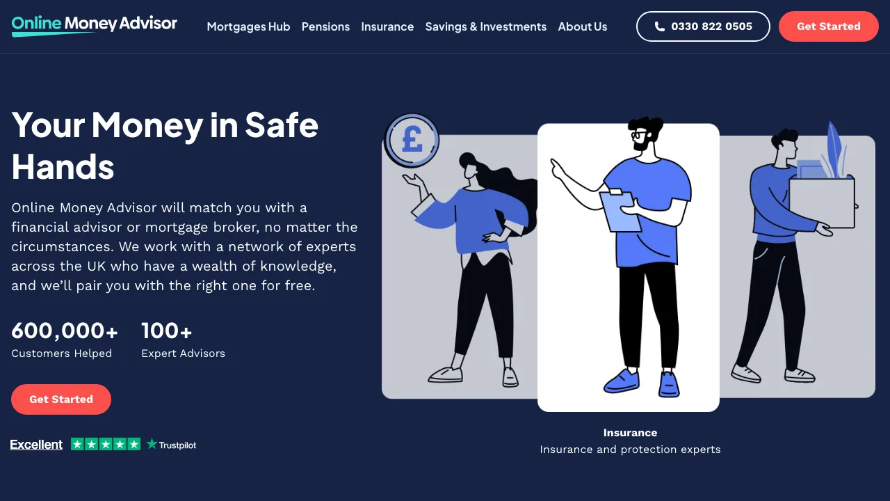 Online Money Advisor website preview