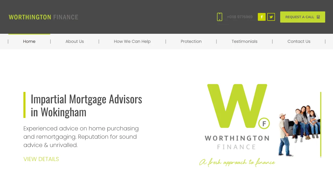 Worthington Finance Ltd website preview