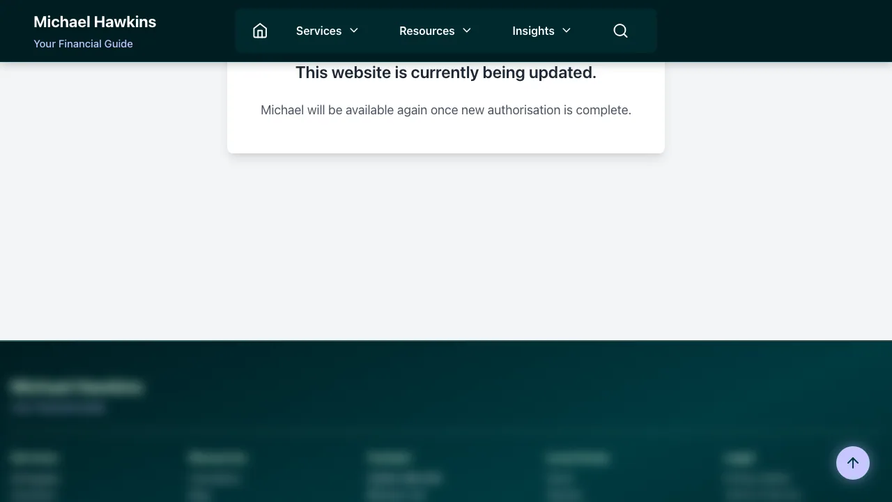 Michael Hawkins - Your Financial Guide website preview
