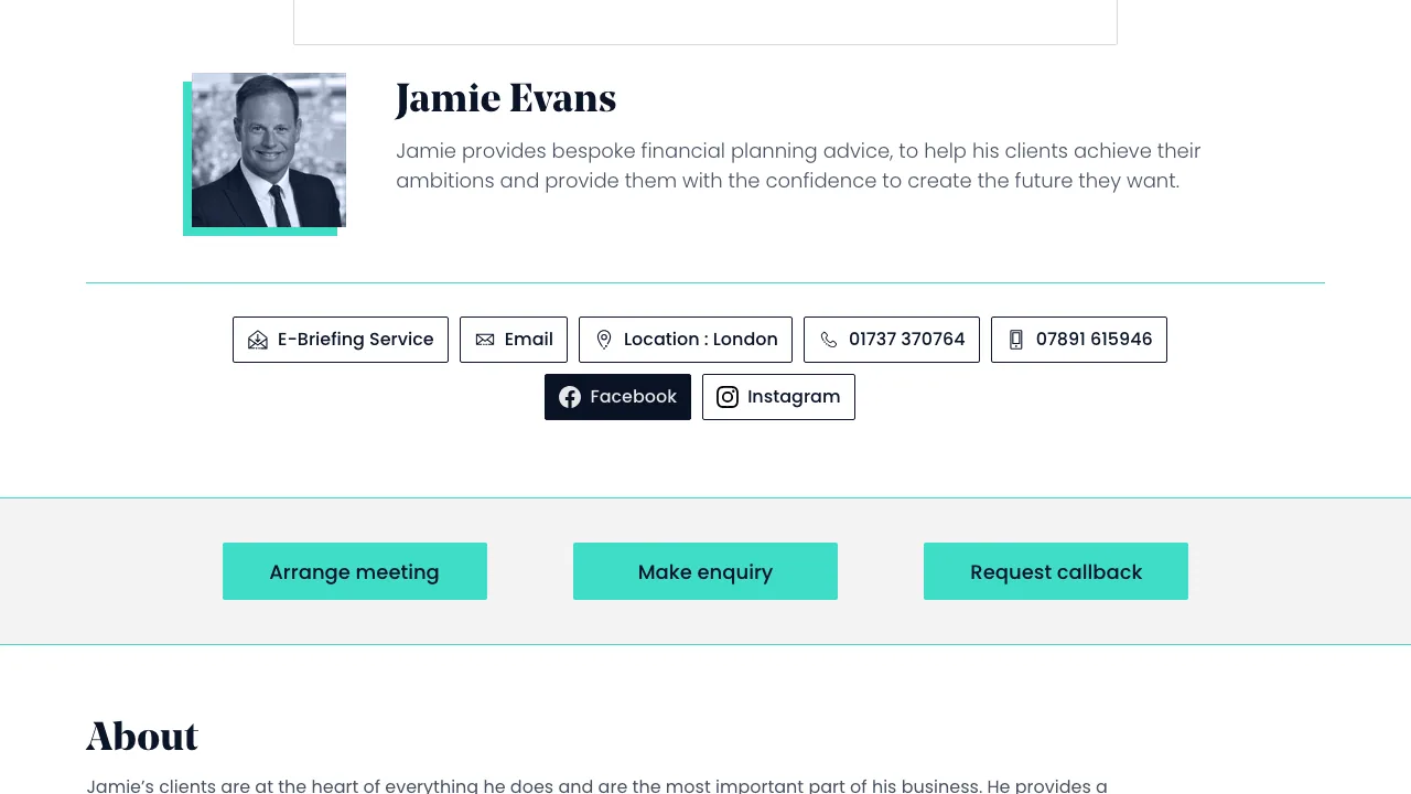 Surrey Hills Private Clients website preview