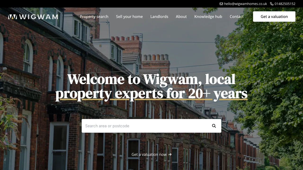 Wigwam website preview