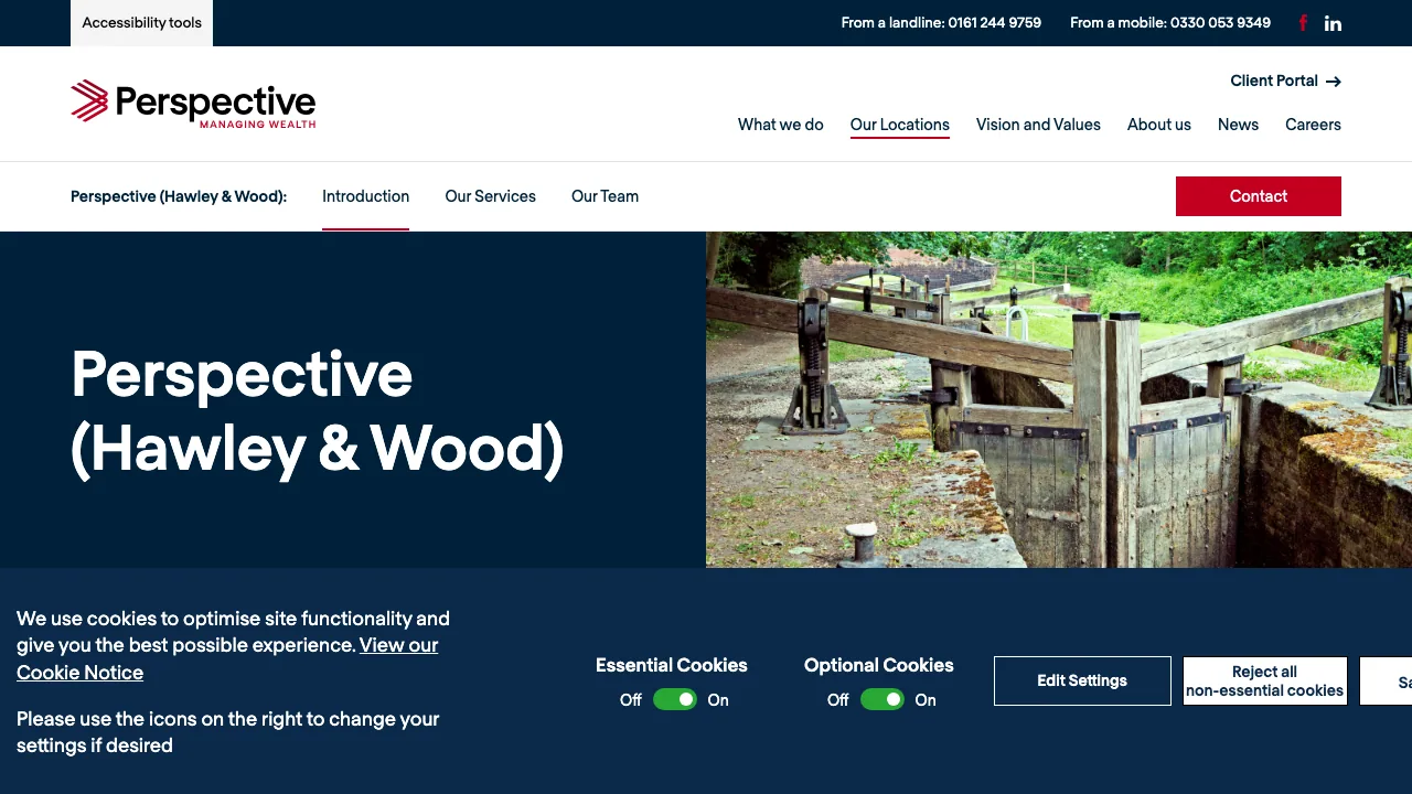 Perspective (Hawley & Wood) website preview