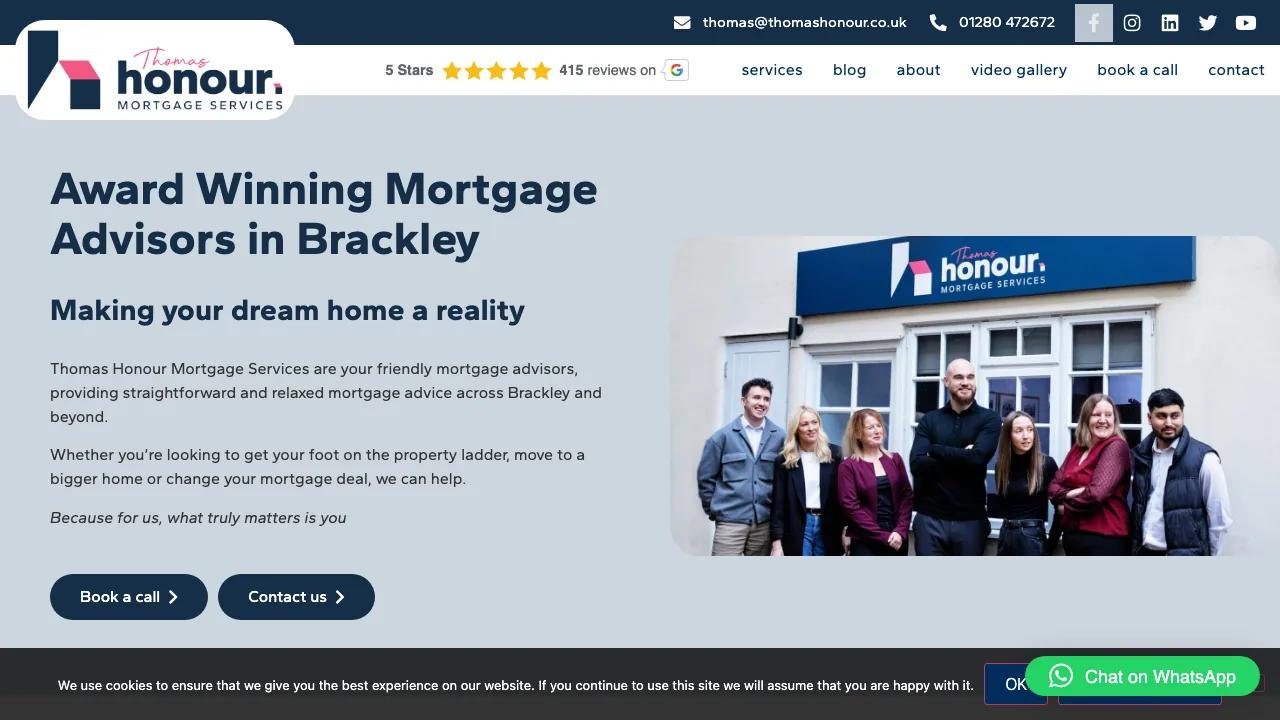 Thomas Honour Mortgage Services website preview