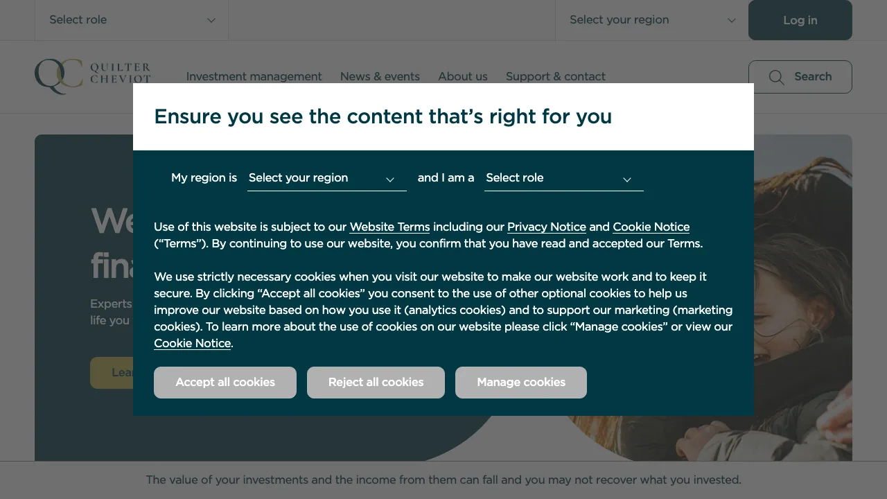 Quilter Cheviot Belfast Office website preview