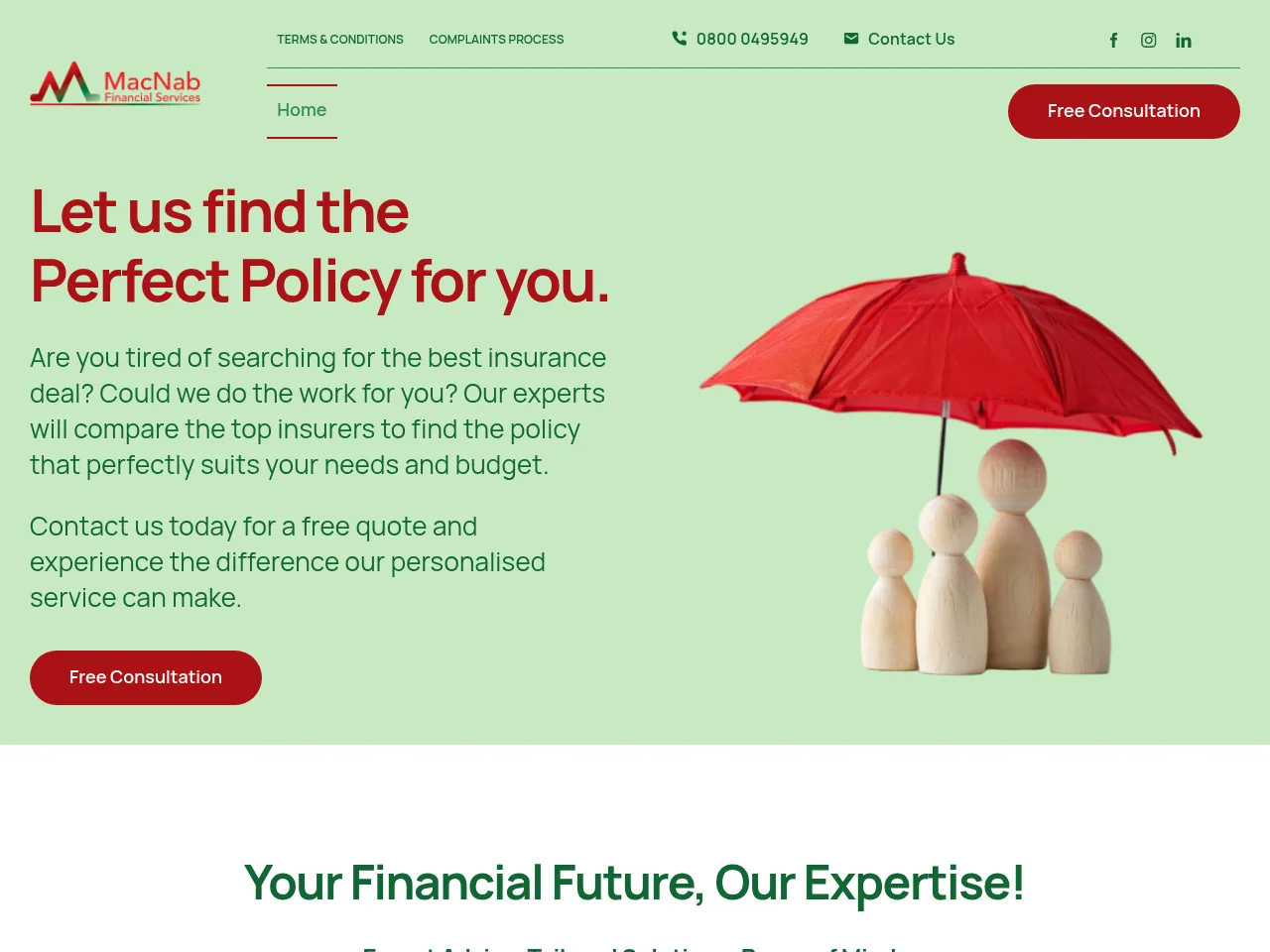 MacNab Financial Services website preview